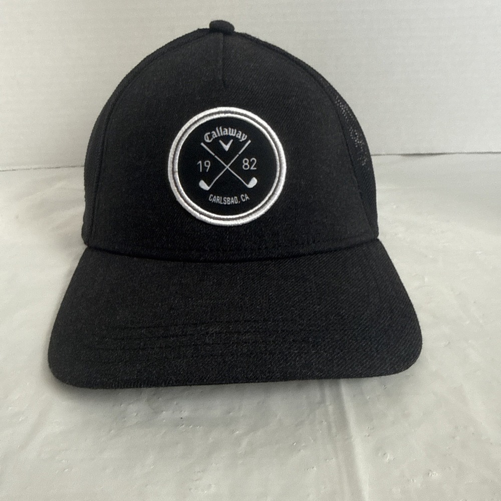 CALLAWAY Golf Trucker Black Adjustable Snapback Hat/Cap 1982-2022 40th Year